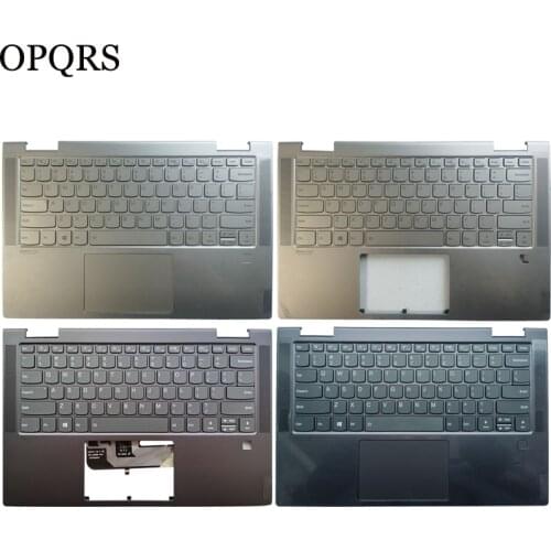 New US keyboard For Lenovo Yoga C740-14 C740-14IML US keyboard with palmrest With fingerprint hole
