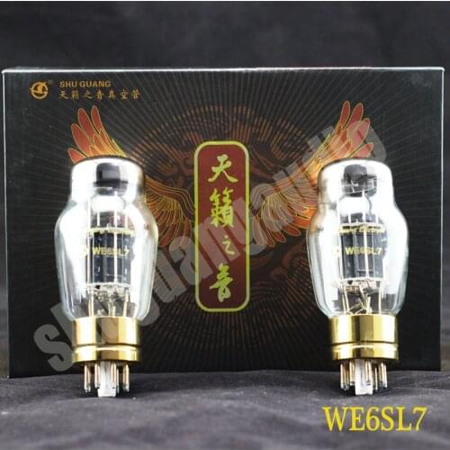 New 2pcs Shuguang WE6SL7(6SL7-T,6N9P) Matched Pair Amplifier HIFI Audio Vacuum Tubes Repalce Psvane Mullard JJ Tung-sol 6N9P