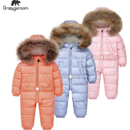 -35 degree Orangemom 2019 Childrens Clothing Windbreaker Baby Childrens winter jumpsuit Down jacket coat for girl boys clothes