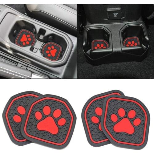 Cup Holder for Jeep Wrangler JL JLU 2018-21 Sport Rubicon 2020-21 Gladiator JT Interior Cup Liner Insert Coaster Mat Pad
