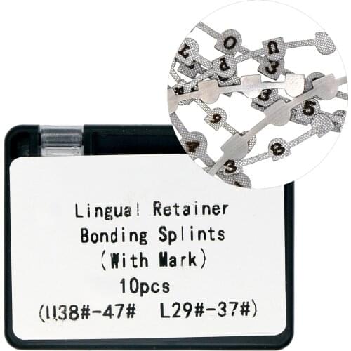 Dental Orthodontic Lingual Retainer Bondable, Upper U38#-47#, Lower 29#-37# 10pcs/Box