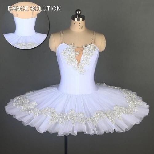Children & Adult Ballet Competition Dance Dress White Spandex Top Leotard Tutu Ballerina Solo Dancewear Dancer Costumes BLL112
