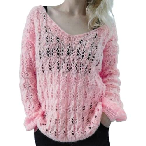 Streetwear Casual Solid Color O Neck Thin Knitted Top Autumn Winter Autumn Sweater Round Neck for Office