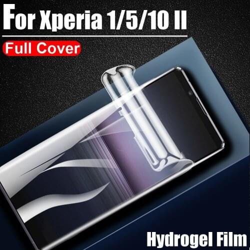 99D Ultra Clear Hydrogel Film Soft LCD Full Screen Protector Coverage for Sony Xperia1/5/10 II PLUS Protective Film (Not Glass)