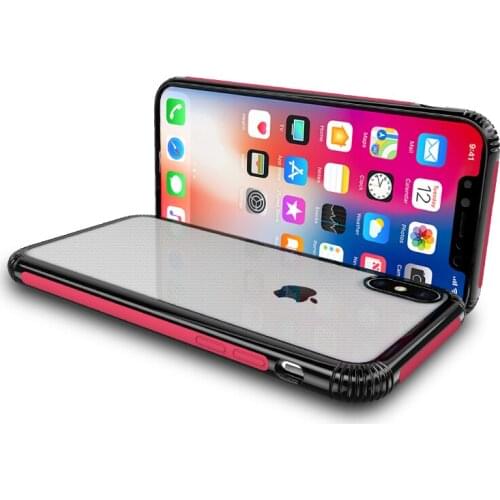 VNSTRIP soft TPU case for iPhone X Xr Xs Max ultra thin transparent back Solid color frame for iPhone Xs Mixed silicon coque
