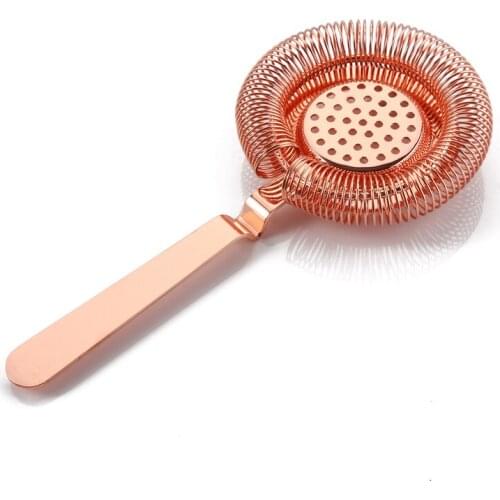 Premium Hawthorne Strainer in 18-8 (#304) Stainless Steel, Copper Plated Finish, High grade Cocktail Barware / Bartender Tools