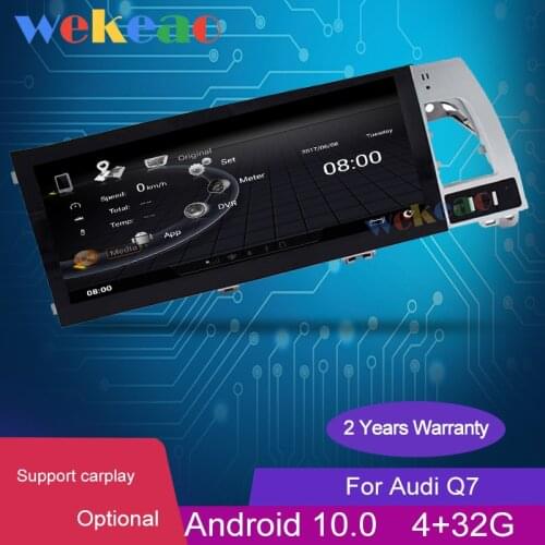 Wekeao 10.25'' Android 10.0 Auto Radio auto GPS Navigation For Audi Q7 Car Dvd Multimedia Player 2007-2015 Bluetooth WIFI 4G