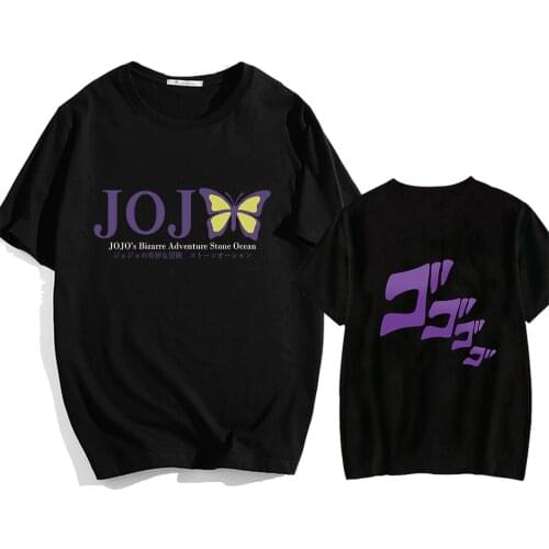 Japan Hot AnimeJoJos Bizarre Adventure T Shirt Aesthetic Graphic Unisex T-shirt Harajuku Tee Tops O-neck Short Sleeve