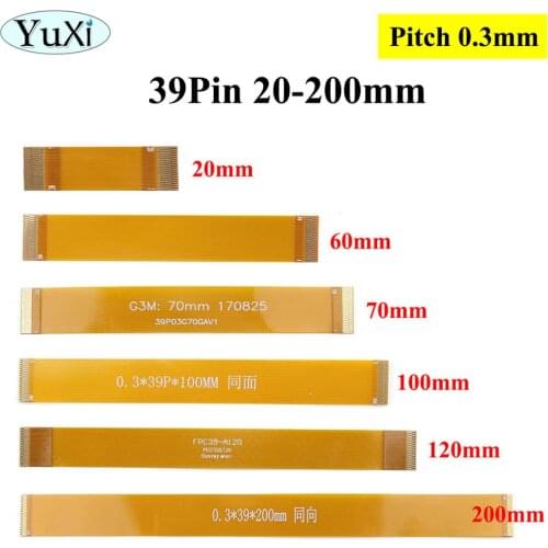 YuXi Forward Direction 39 Pin FFC FPC Flexible Flat Cable Pitch 0.3mm Same Direction length 20mm-200mm