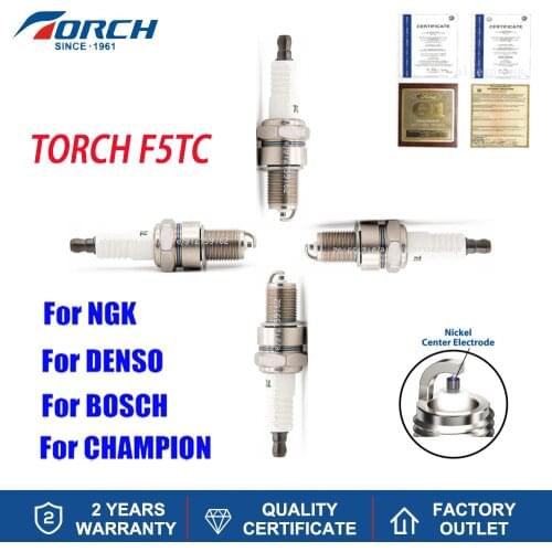 Ignition Cars TORCH Spark Plug F5TC Replacement Bosch W125T30 Champion N11YC Denso W16TT NGK BP5ES Engines Components