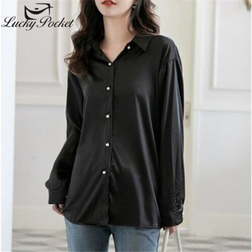 Women Spring Autumn Slim Black Back Less Beading Shirt Ladies Fashion Sweet Plus Size Blouses Female Brand Casual Tops ZM723