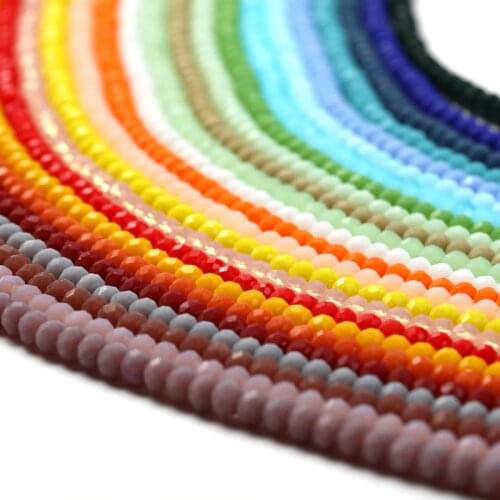 1 Strand Crystal Rondelle Beads Matte Colors Glass Beads for Jewelry Making Diy Handmade Jewelry Beading