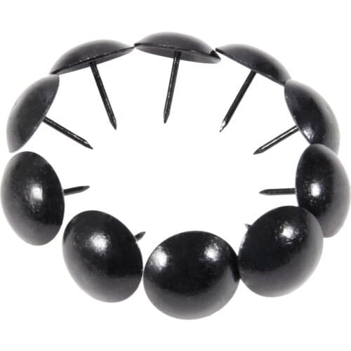 10Pcs 25*25mm Black Upholstery Nails Jewelry Wooden Box Sofa Decorative Tack Stud Pushpin Doornail Furniture Hardware