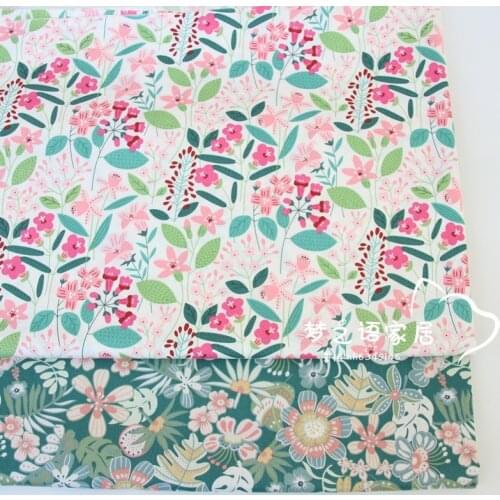 100% Twill Cotton Fabric for Baby Dress Toy Clothes Pillow Home Textile Material Tecido Tilda Flower Deer Lion Dinosaur