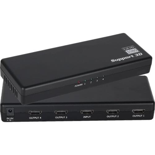 1080P 3D Mini 4 Port Splitter Switcher 1x4 1 in 4 out HDMI-Compatible Distributor Splitter For HDTV PS3 XBOX EP program