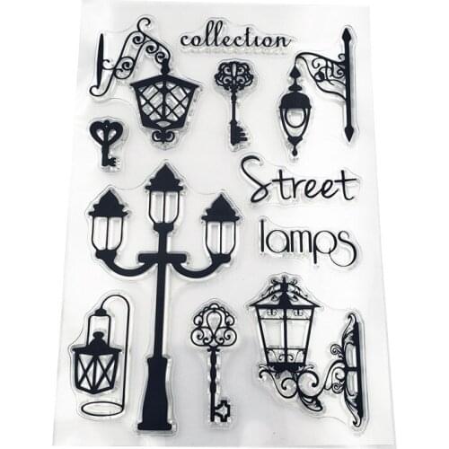 11*16 Street Lamps Craft Transparent Silicone Stamp for Scrapbooking DIY Photo album Card Making Decorative Clear Stamps Sheet