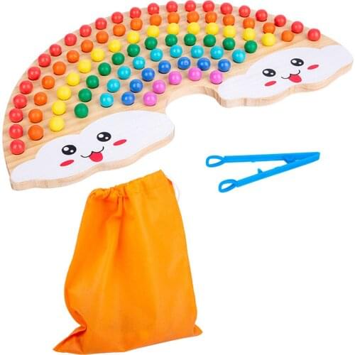 2021 Clip Beads Test Tube Toy Children Logic Concentration Fine Motor Training Game Montessori Teaching Aids Educational Toy