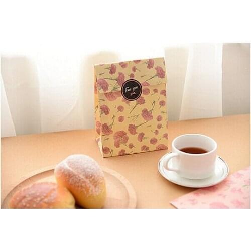 24pcs gift bag birthday party stationery gifts favors wedding casamento store package packing flower floral zakka packaging bags