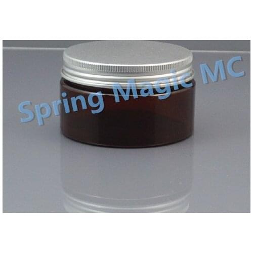 250pcs 100ml Brown Cream Jars With Aluminum Lid Empty cosmetic jars empty Plastic Cream mask PET bottle jars containers