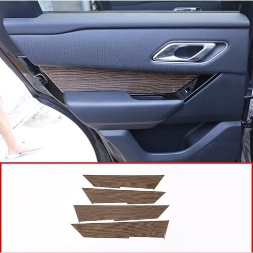 Sands Wood Grain ABS Plastic For Land Rover Range Rover VELAR 2017 2018 2019 2020 Car Interior Door Handle Panel Cover Trim 4pcs