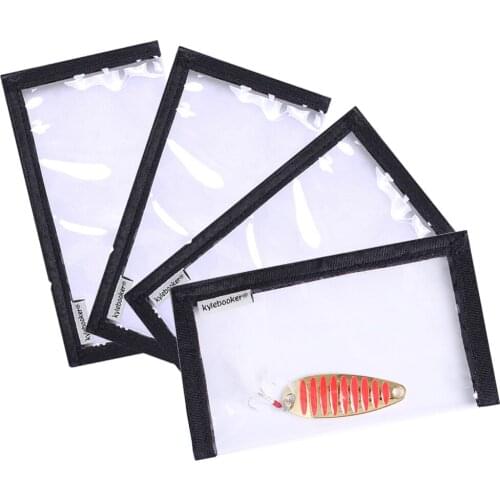 4pcs/box Fishing Cover Lure Wraps Durable Clear PVC Hook Loop System Lure Wraps Protective Covers For Fishing Lure