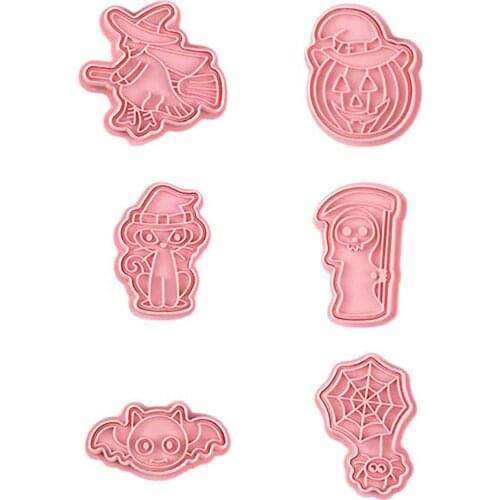 6Pcs Cookie Cutter Cute Biscuit Mold Stamps 3D Mini Plunger Fondant DIY Pastry Decorating Baking Sugarcraft Decorating Mold Sets