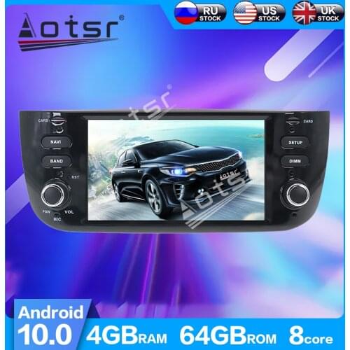 AOTSR Android 10.0 IPS DSP GPS Navigation PX6 4+64GB Car Radio Player For Fiat Punto 2009 - 2015 /Linea 2012 - 2018 Multimedia