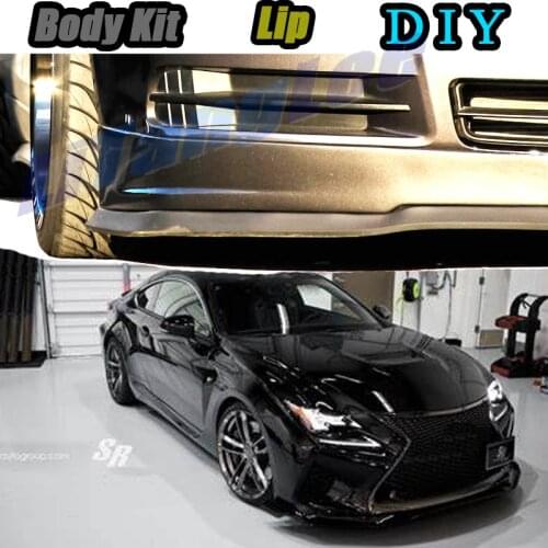 Car Bumper Lip Front Spoiler Skirt Deflector For Lexus RC F 350 300h XC10 2014~2020 Tune Car Modified Body Kit VIP Hella Flush