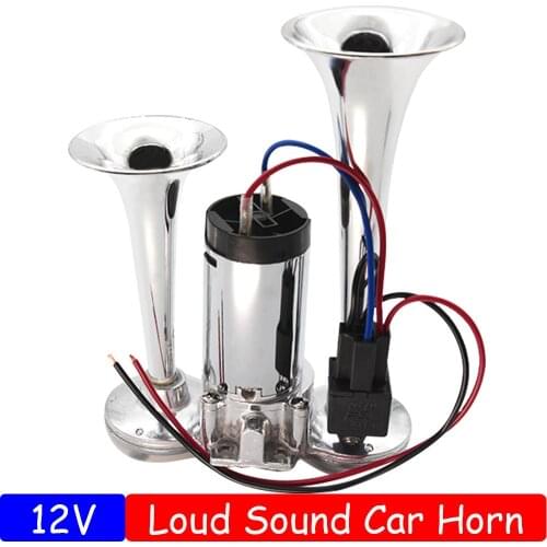 3Pcs Car Speacker Air Compressor Boat Truck 12V Powerful Durable Air Horn Compressor Dual Tone Trumpet Ultra Loud Kit Universal