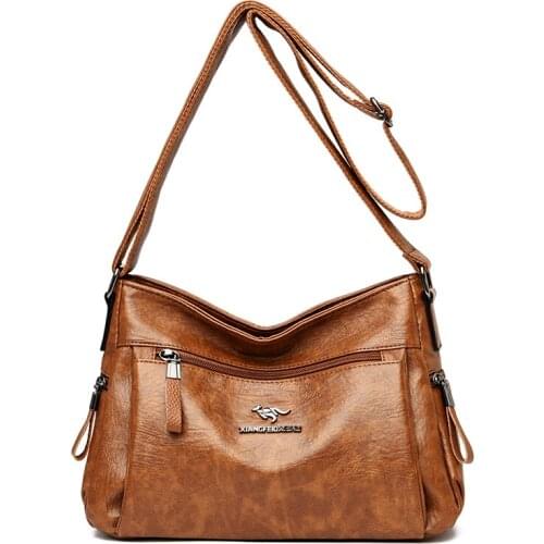 Ladies Shoulder Hand Crossbody Bags for Girls Fashion Soft Leather Luxury Women Handbags Designer Messenger Bag High Capacity