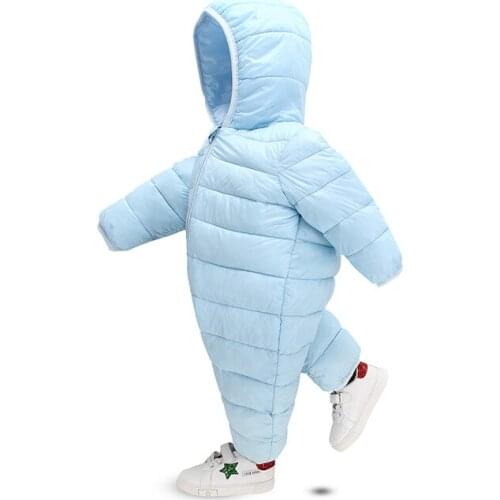 2020 Baby Outwear Clothes Baby Boy Girl Thick Warm Duck Down Romper Winter Snowsuit Baby Cute Hooded Children Clothes