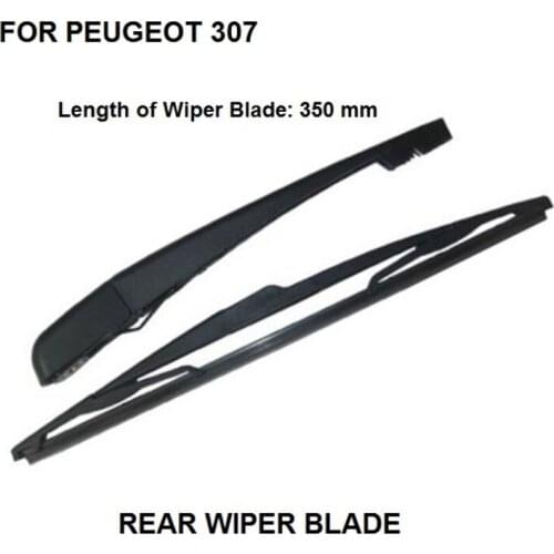 For Peugeot 307 Hatchback 01-08 Rear Windshield Window Wiper Arm + Blade Set New
