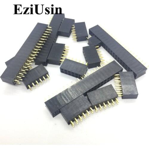 2.54mm Double Row Female 2~40P Breakaway PCB Board Pin Header socket Connector Pinheader 2*2/3/4/6/10/12/16/20/40Pin For Arduino