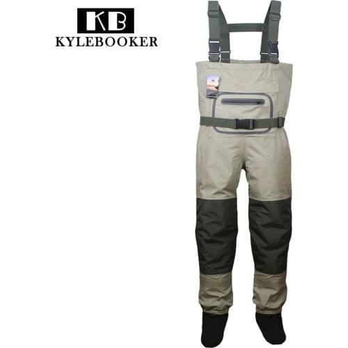Breathable Hunting Fishing Chest Waders Waterproof and Lightweight Fly Fishing Wader with stocking foot for Men and Women