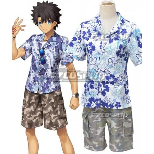 Fate Grand Order Ritsuka Fujimaru Tropical Summer Male Master Daily Adult Suit Halloween Party Cosplay Costume E001