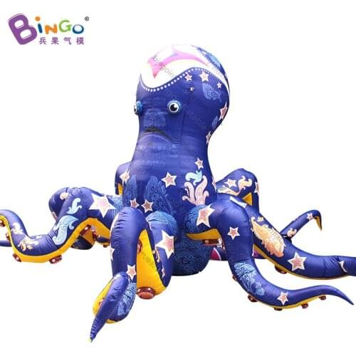 Hot selling 5 meters inflatable octopus for shop decoration / cartoon octopus model balloon toys for sale