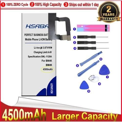 HSABAT 0 Cycle 4500mAh BM4K Battery for Xiaomi Mix Alpha High Quality Replacement Accumulator