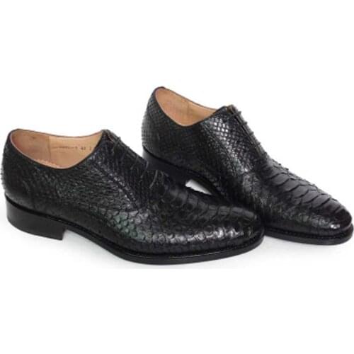 Hubu import Python skin business leisure Pure manual Mens shoes new men formal shoes