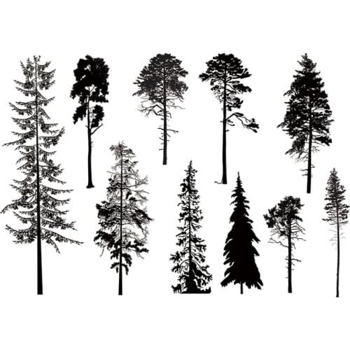 Tree stamp Clear Stamp for Scrapbooking Transparent Silicone Rubber DIY Photo Album Decor R502
