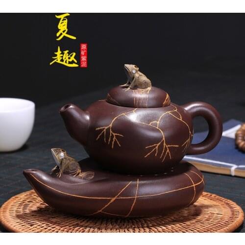 Moonlight Purple Sand Teaware Raw Mineral Sludge Xiayi Pot Hand-made Purple Sand Pot One Delivery Factory Direct Sale