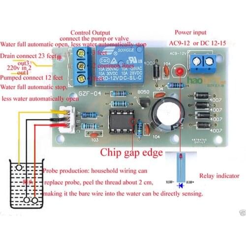 Liquid Level Controller Water Detection Low pressure Sensor DC 12V Module