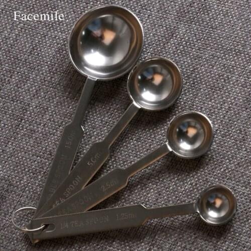 Milk/Coffee/Tea Spoon Pastry Gift Scoop Stainless Steel Measuring Cup Measure Dry & Liquid Ingredients Set 04018