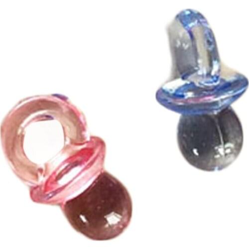 New 20pcs/set Pink Blue Mini Pacifiers for Girl Baby Shower Party Favor Cake Girl Boy Party Game Decoration Wholesale