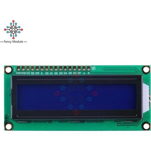 LCD1602 1602 Module Blue Screen 16x2 Character LCD Display Module HD44780 Controller Blue Blacklight 5V DC