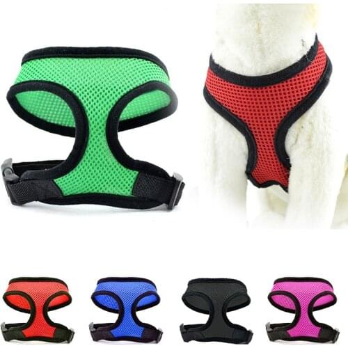 Nylon Dog Harness Leash Breathable Mesh Dog Harness Vest Reflective Tape Adjustable Dog Leash Nylon Vest For Chihuahua