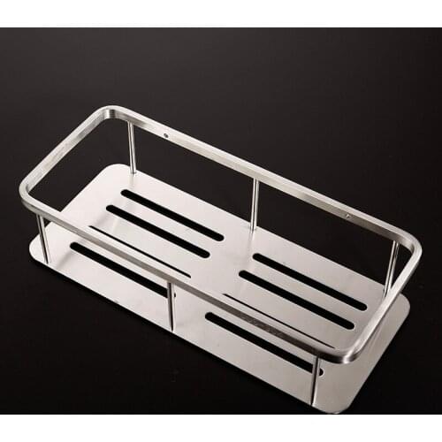 Single tier bathroom commodity shelf 304 stainless steel brushed surface