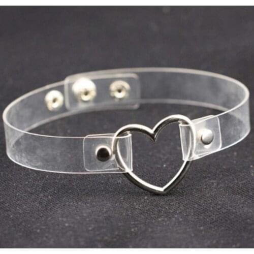 Harajuku Punk Pu Pei Heart Love Necklace Heart-shaped Necklace Glamour Lady Chain Necklace Fashion Romantic Ornament