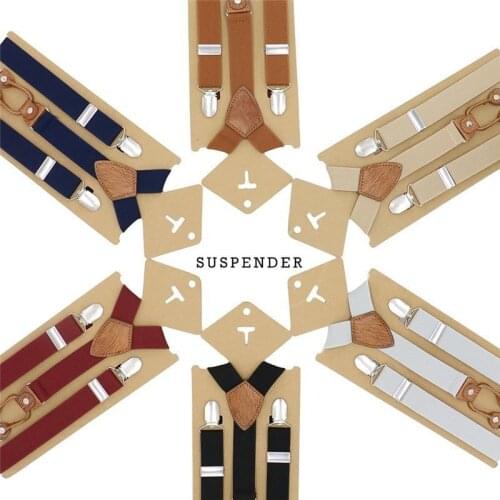 Fashion Elastic Suspenders Solid Baby Boy Suspenders For Children Adjustable Y-shape Back Kids Suspenders Tirantes