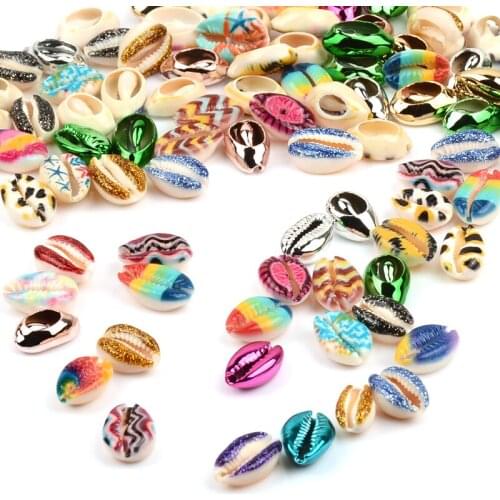 Evil Eye/Electroplated/Starlight Sand/Different Pattern Conch Beads Shell Beads For Jewelry Making DIY Charms Bracelet Necklace
