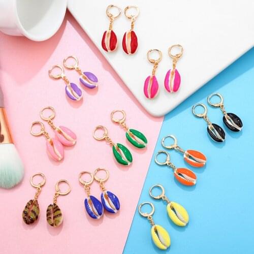 Fashion Brincos Sea Shell Conch Drop Earrings for Women Gold Color Pendant Dangle Earring Femal Beach Summer Earrings Jewelry